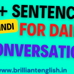Sentences for daily conversation